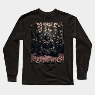 Floral Meditation Samurai Long Sleeve T-Shirt